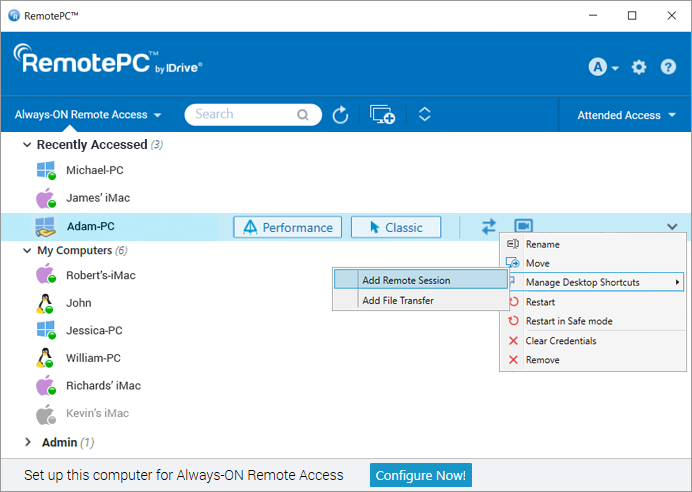 Configuração de proxy